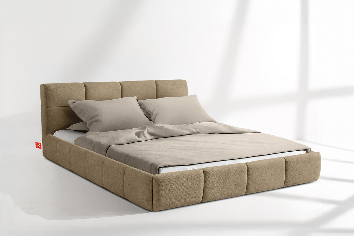 POLSTERBETT ALTOS, gelb - Gelb, Holz/Holzwerkstoff (160/200cm) - KONSIMO®
