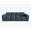 SOFA Lisa aus strukturiertem Stoff dunkelblau 4 Sitzplätze - Dunkelblau, Textil (256/77/101cm) - Micadoni