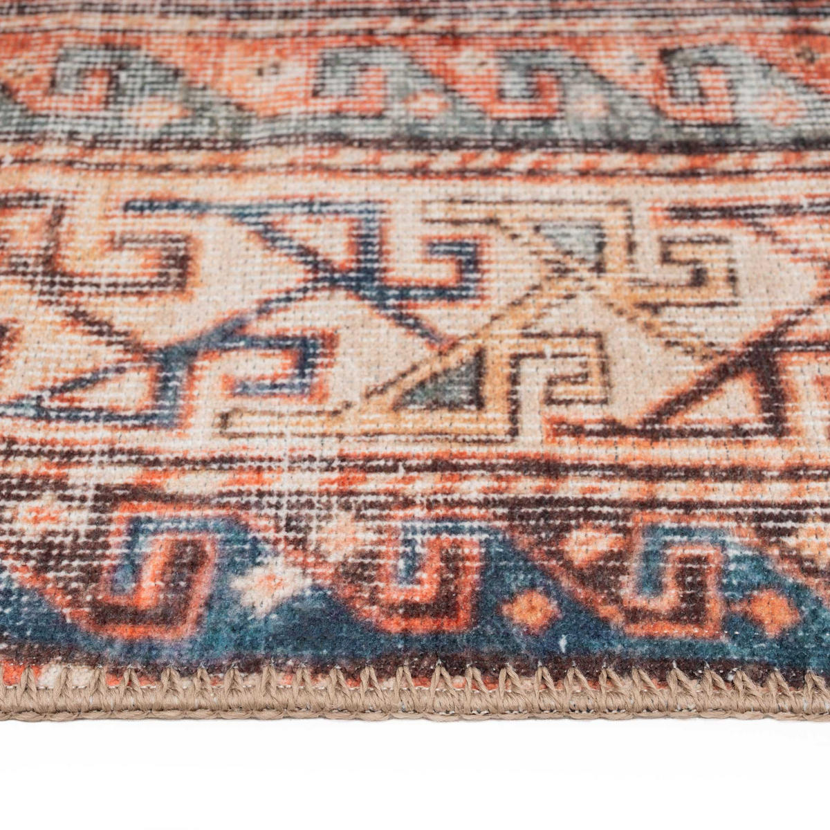 FLACHWEBETEPPICH Perla Multi - Orange, Textil (120/170cm) - Kukoon Rugs