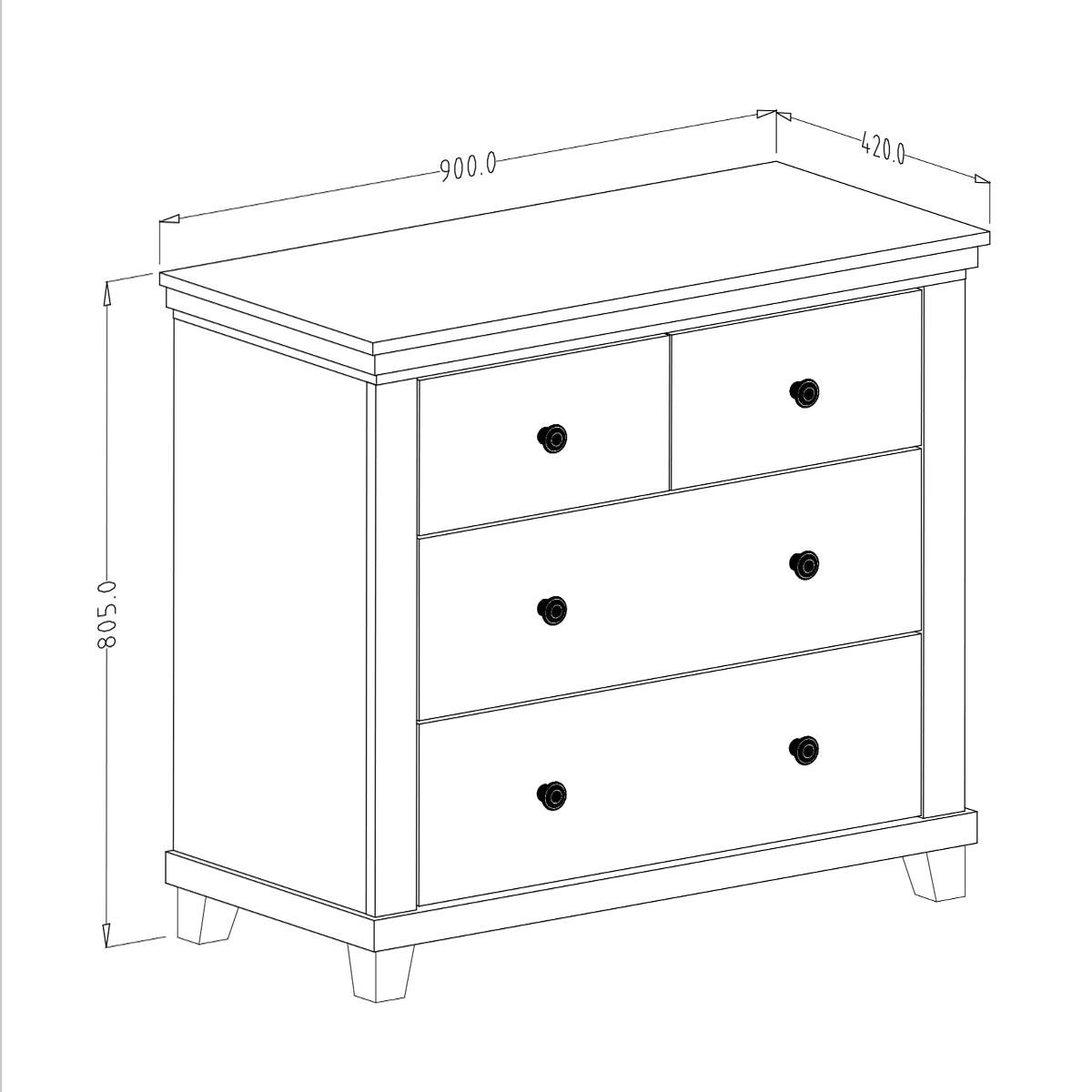 KOMODA Martin Zeleno in leseno - zelena, leseni material (90/80.5/42cm) - Petits-meubles