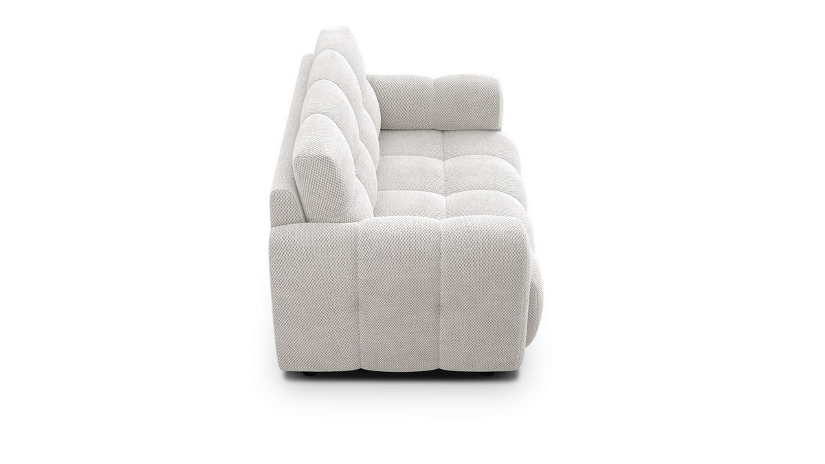 SOFA MELLOW 2-Sitzer, creme - Creme/Schwarz, Holz/Textil (153/87/98cm) - Courtois Laville