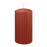 RILLEN KERZEN Ahorn 150 x Ø 80 mm, 4 Stück - Ahornfarben, Paraffin (8/15/15cm) - Wiedemann Kerzen