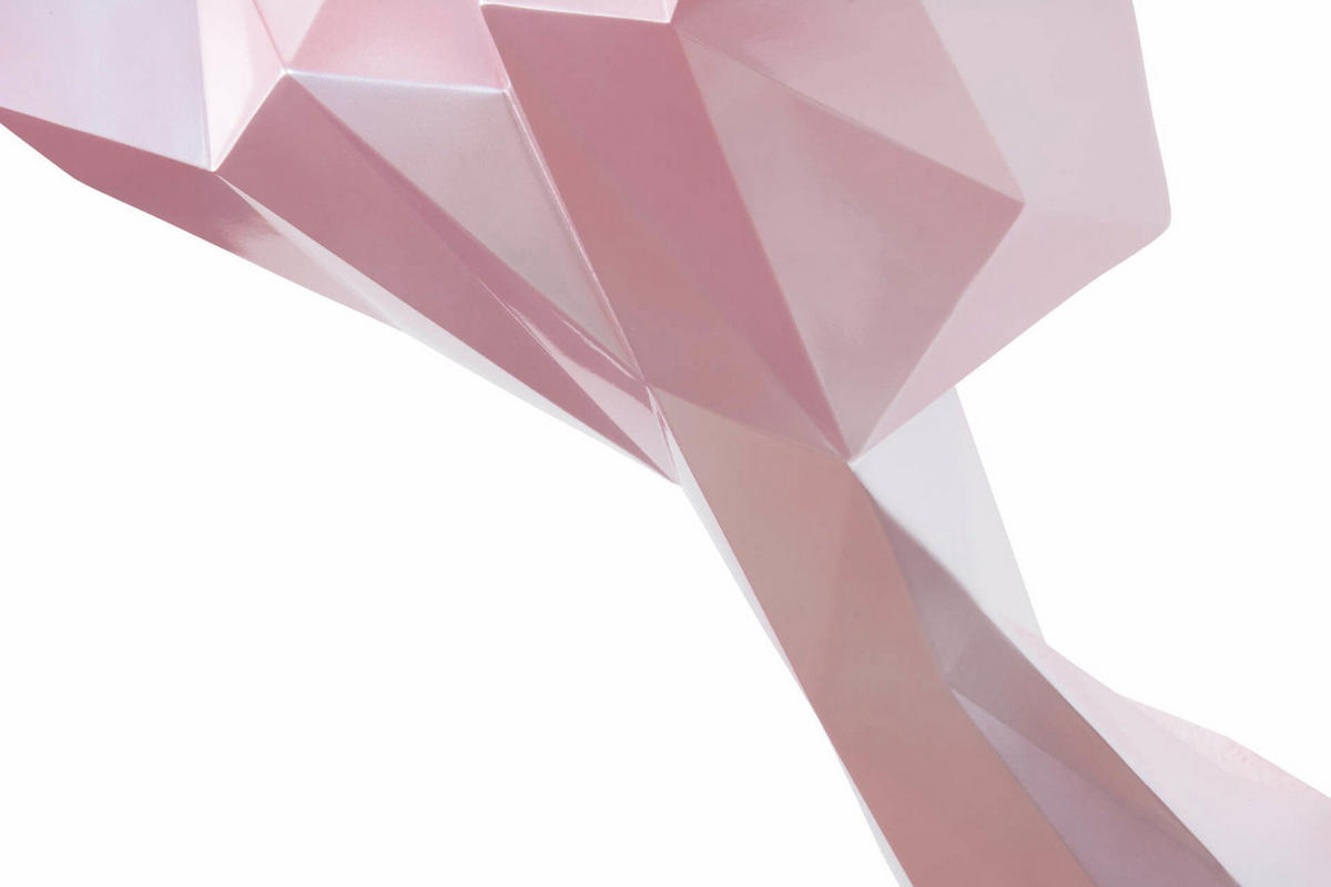 SKULPTUR Rosa 43/32 cm - Pink, Stein (1.66/32/38cm) - KUNSTLOFT
