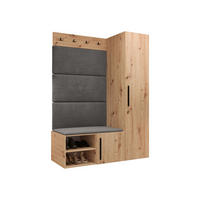 GARDEROBEN-SET Medi II - Schwarz/Eiche Artisan, Holzwerkstoff/Kunststoff (40/191/50cm) - MIRJAN24