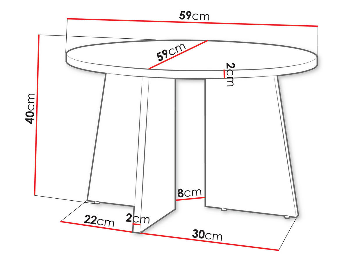 MĂSUȚĂ PENTRU CAFEA Aurena AU08 - culoare lemn de nuc, compozit lemnos (59/59/40cm) - MIRJAN24