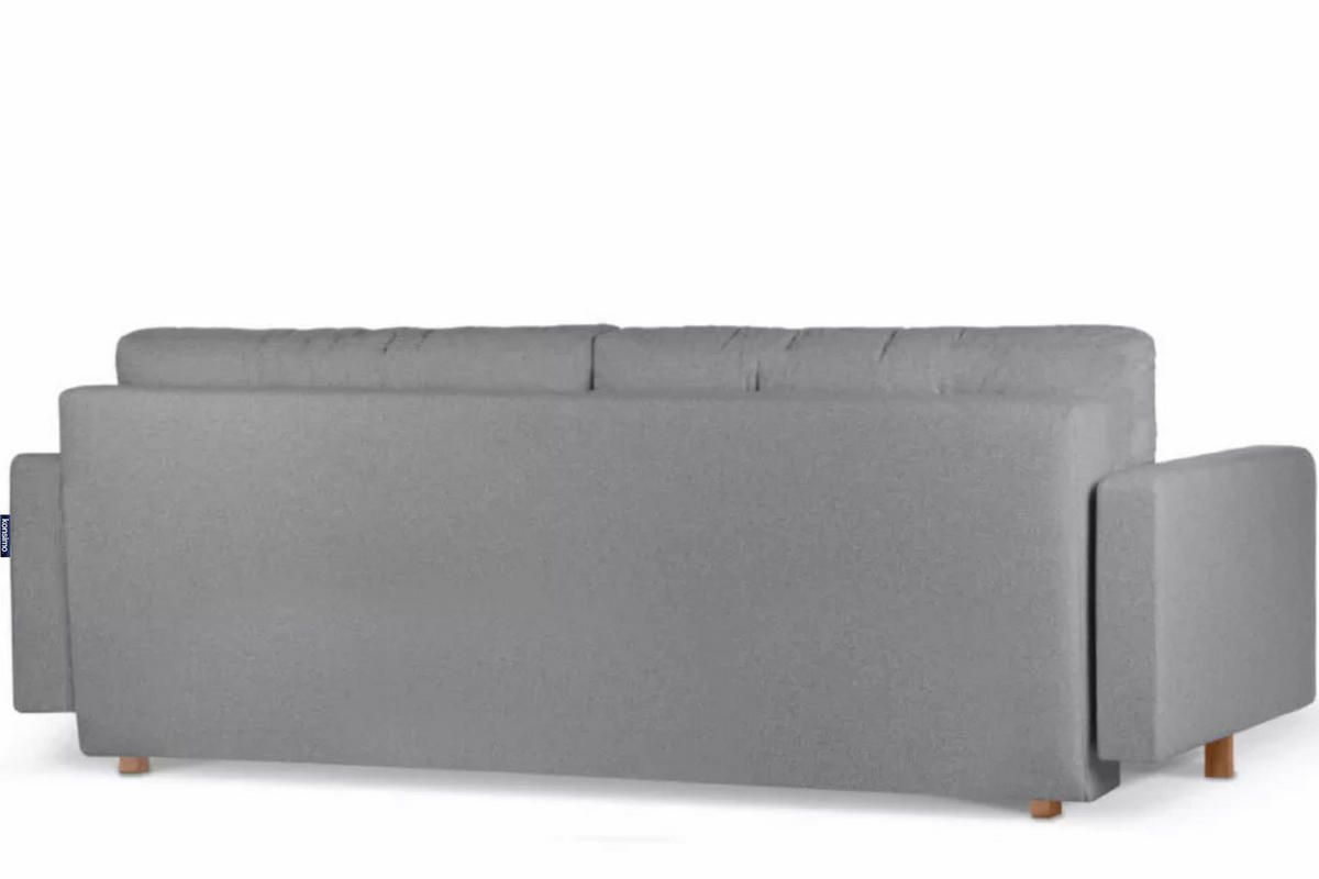 3-SITZER-SCHLAFSOFA ERISO mit weiche Sitzfläche und hohe Rückenlehne, Strukturstoff, dunkelgrau - Dunkelgrau/Braun, Textil (220/80/100cm) - KONSIMO®