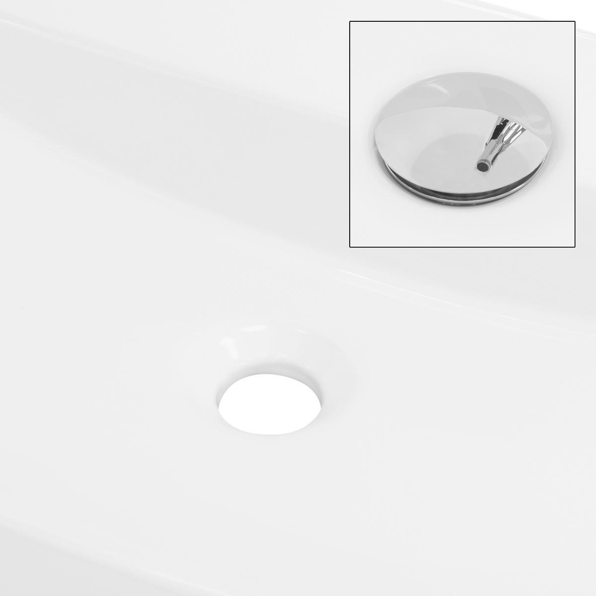 WASCHBECKEN - Weiß, Keramik (40/12/60cm) - ML-DESIGN