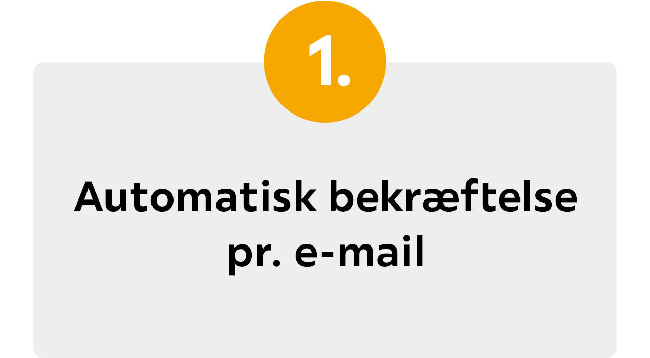 Automatisk bekræftelse pr. e-mail