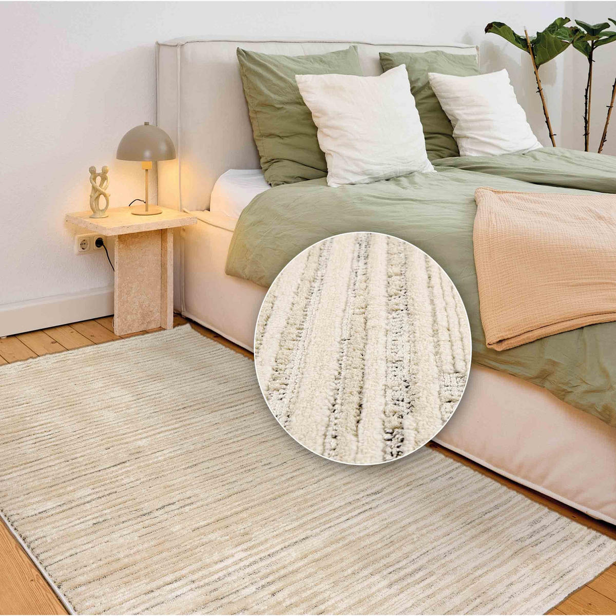 KURZFLORTEPPICH LOU - Beige, Textil (160/230cm) - Astra