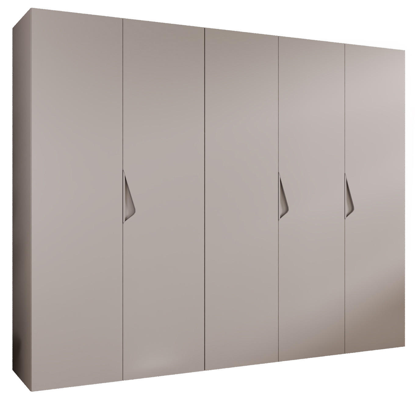 DREHTÜRENSCHRANK 202/250/52 5-türig - Beige, Holz/Metall (250/202/52cm) - Abiks Möbel