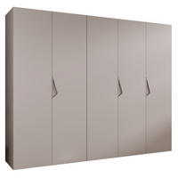 DREHTÜRENSCHRANK 202/250/52 5-türig - Beige, Holz/Metall (250/202/52cm) - Abiks Möbel