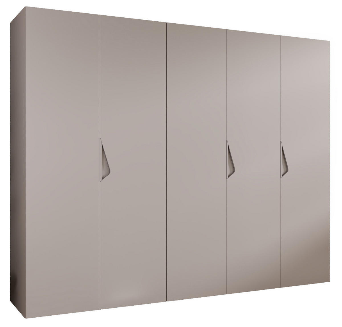 DREHTÜRENSCHRANK 202/250/52 5-türig - Beige, Holz/Metall (250/202/52cm) - Abiks Möbel