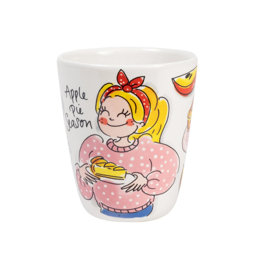 BECHER Gemütliche Tage - Apfelkuchenzeit in Bunt - 350 ml - Multicolor, Keramik (0.35L) - Blond Amsterdam