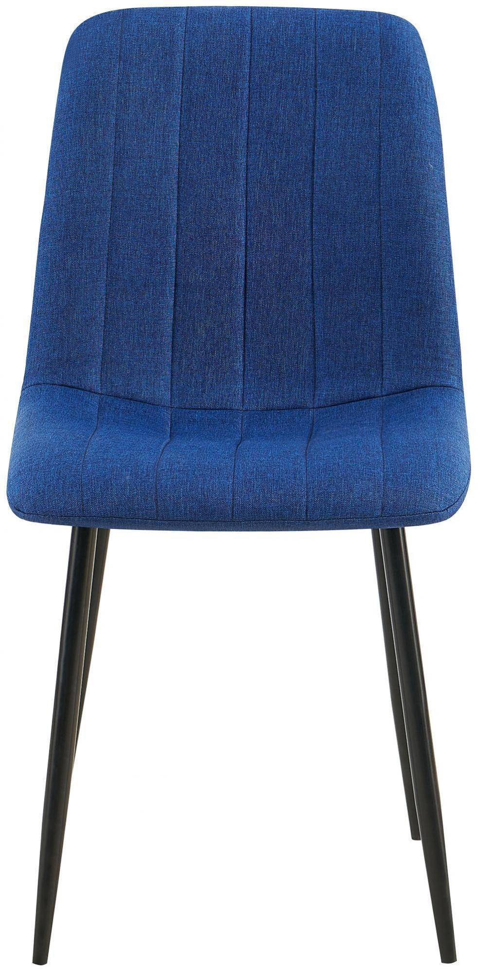 STUHL Stoff Blau - Blau/Schwarz, Textil/Metall (45/88/53cm) - CLP