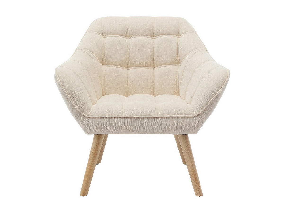 SESSEL - Stoff - Beige - CASERTA - Beige, Textil (82/77/73cm) - Vente-Unique