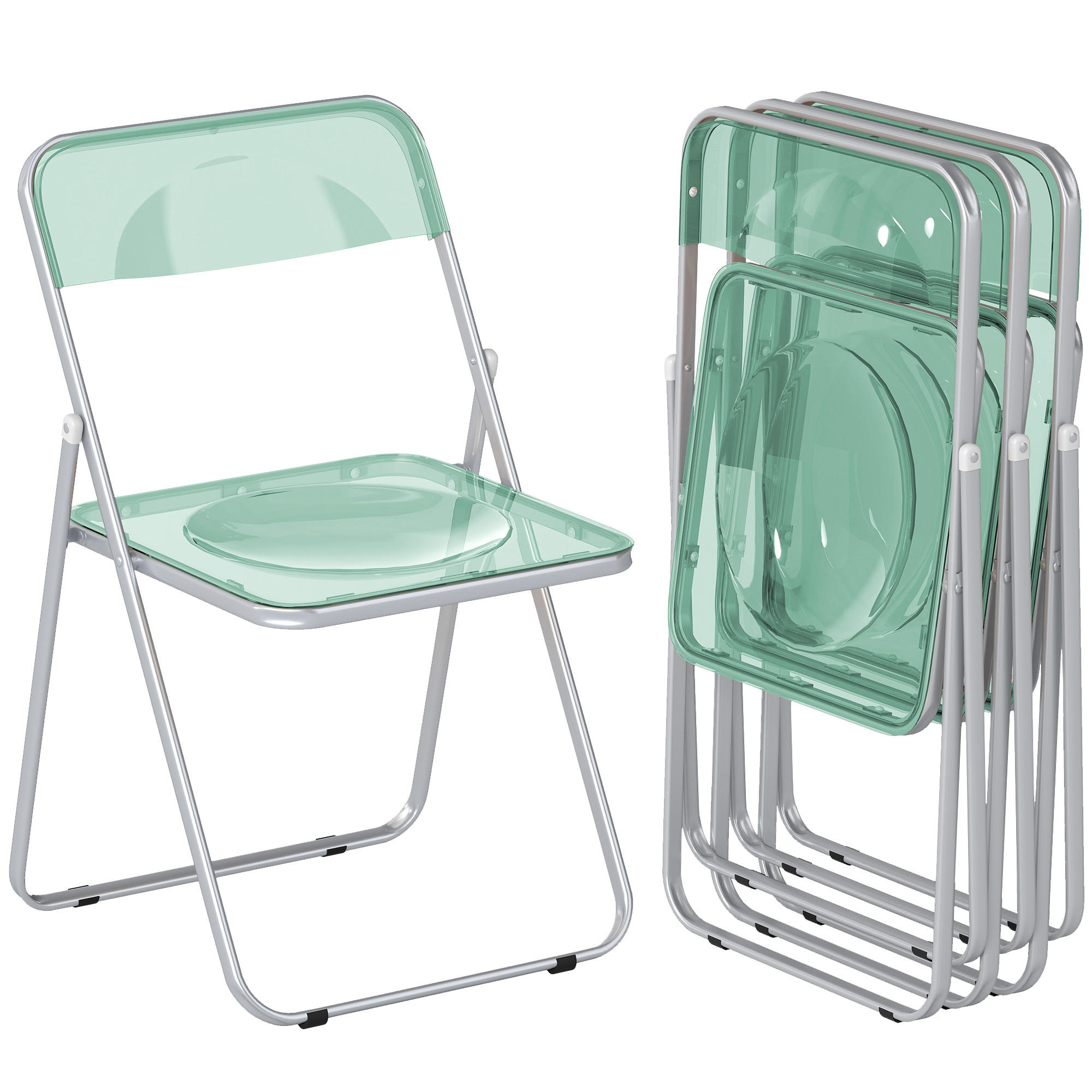 KLAPPSESSEL Grun 4 Stück - Grün, Kunststoff (47/75/48cm) - GiPP