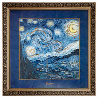 WANDBILD Vincent van Gogh - Sternennacht, Porzellan, Bunt, 68 x 68 cm - Multicolor, Keramik (3.5/68cm) - Goebel