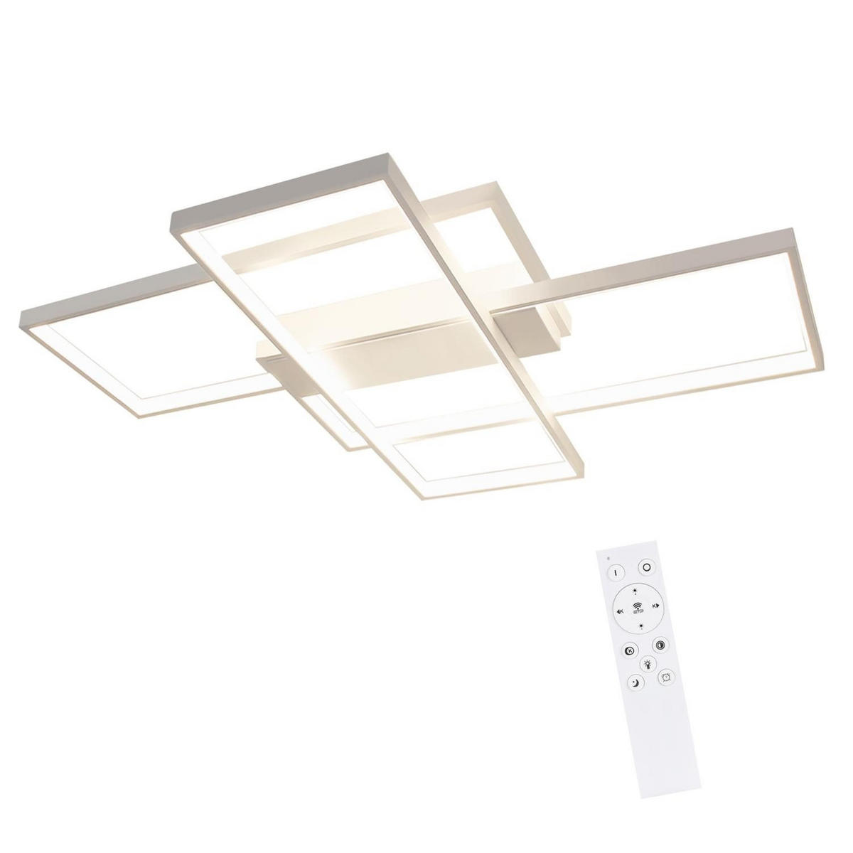 LED-DECKENLEUCHTE Sylvanas 65/47/7.5cm - Weiß, Metall (65/47/7.5cm) - ZMH
