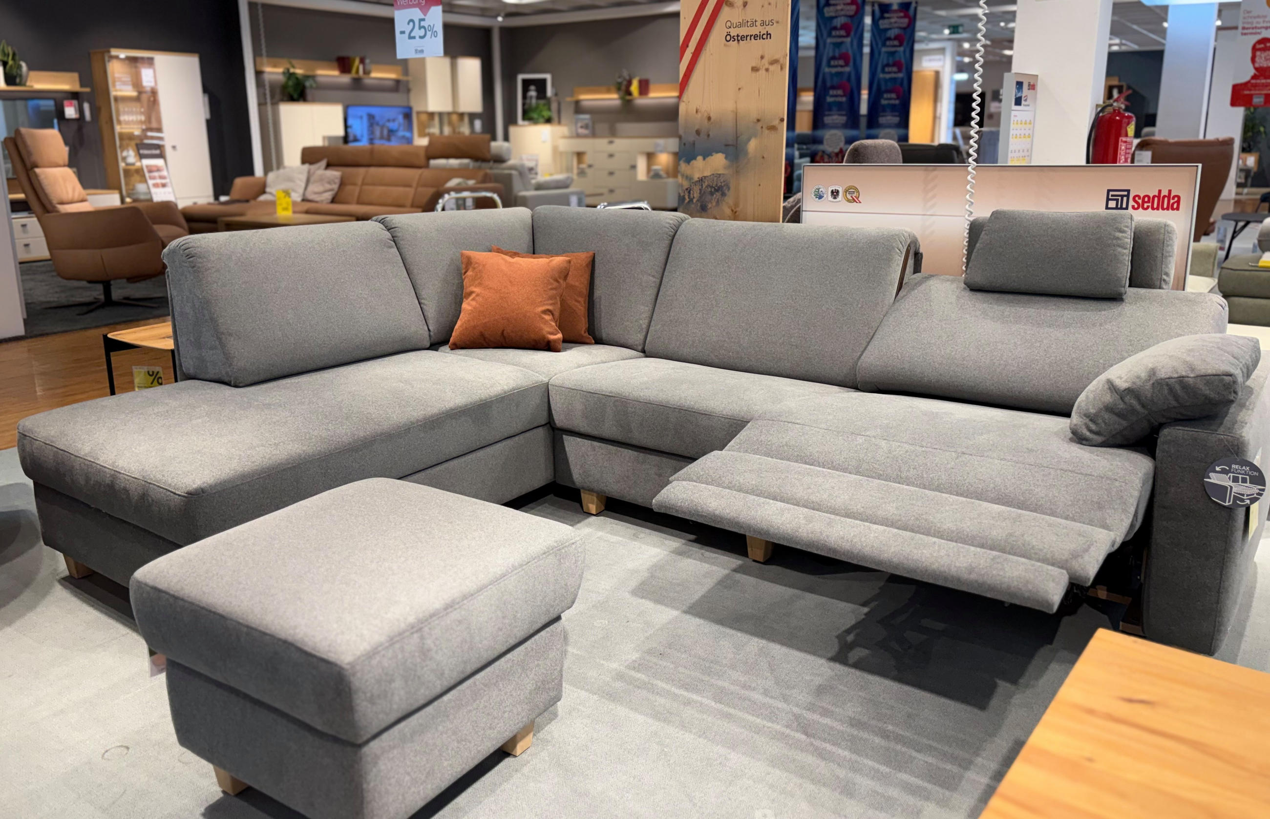 Ecksofa Domino RELAX -EXCLUSIV- - Sedda