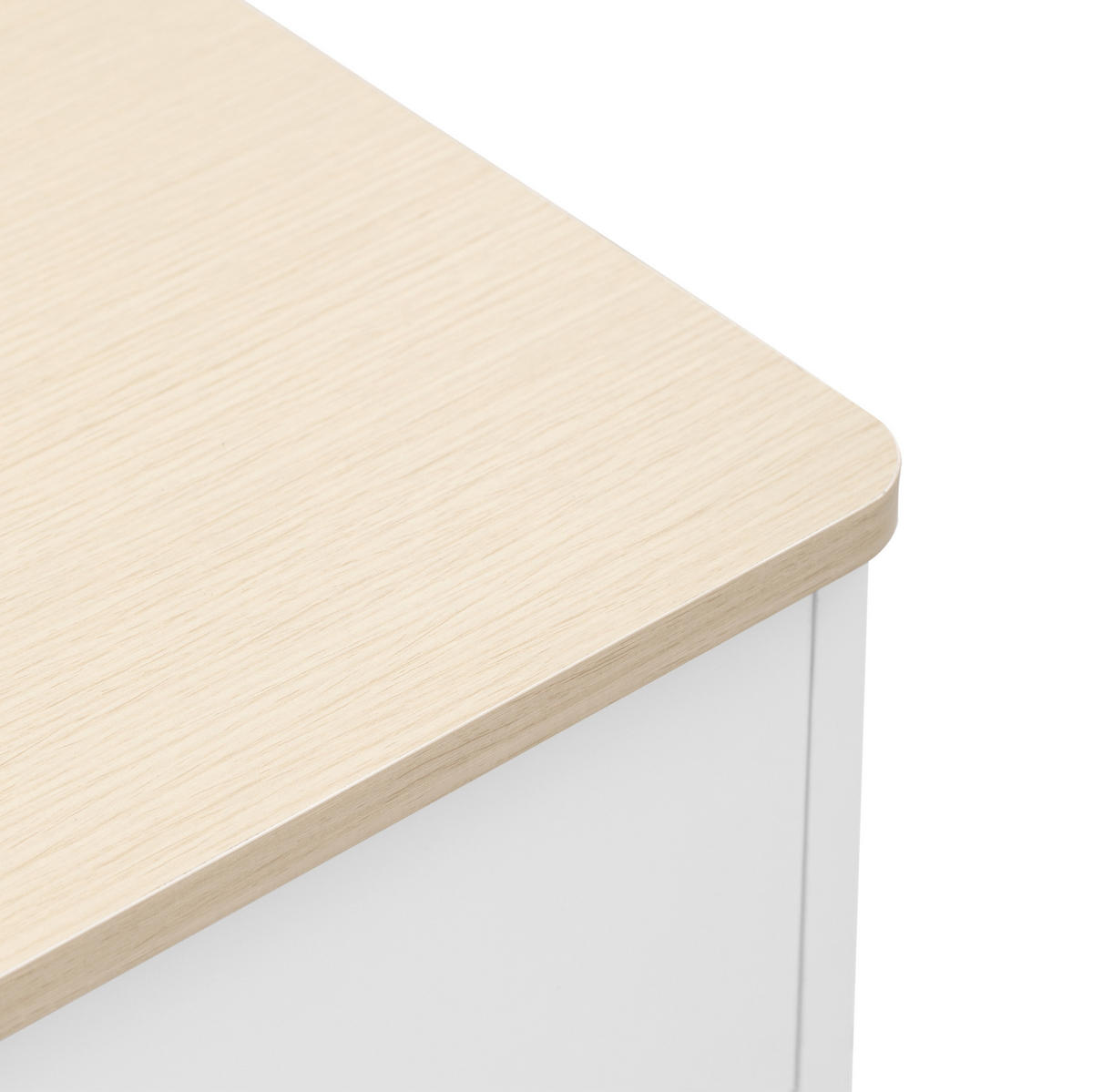 SIDEBOARD 160/37/75 cm Weiß und Holzfarben aus MDF mit 3 Schubladen - Weiß, Holzwerkstoff (37/75/160cm) - OKMYHOME