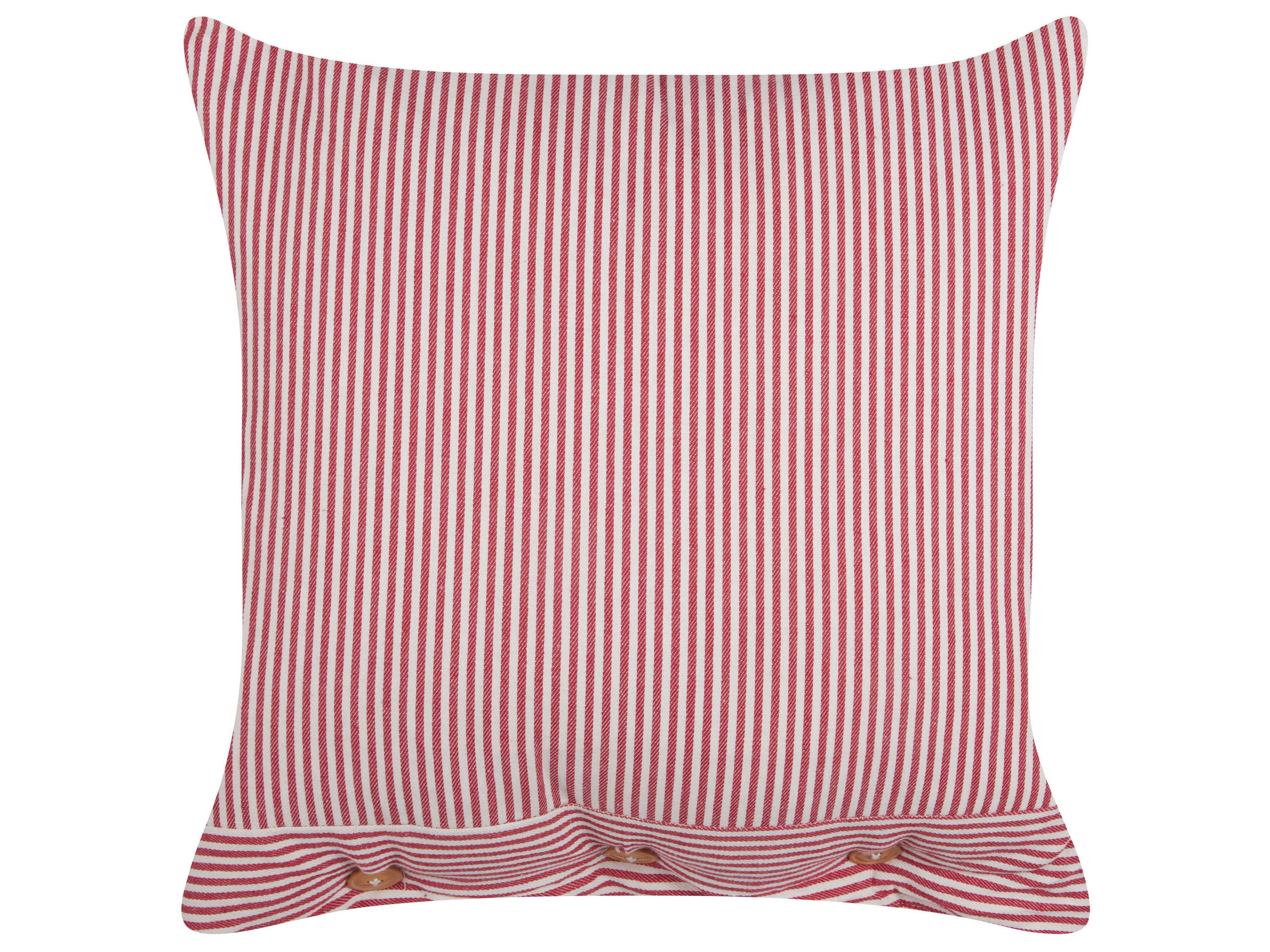 DEKOKISSEN 2er-Set Rot 45/45 cm Aalita - Rot/Weiß, Textil (45/45cm) - Beliani