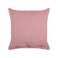 DEKOKISSEN Rot 45/45 cm Aalita - Rot/Weiß, Textil (45/45/12cm) - Beliani
