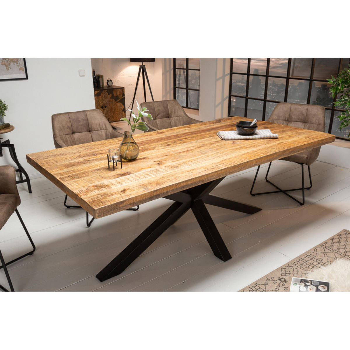 ESSTISCH GALAXIE Mangoholz 200 cm - Braun, Holz (100/200/77cm) - riess-ambiente