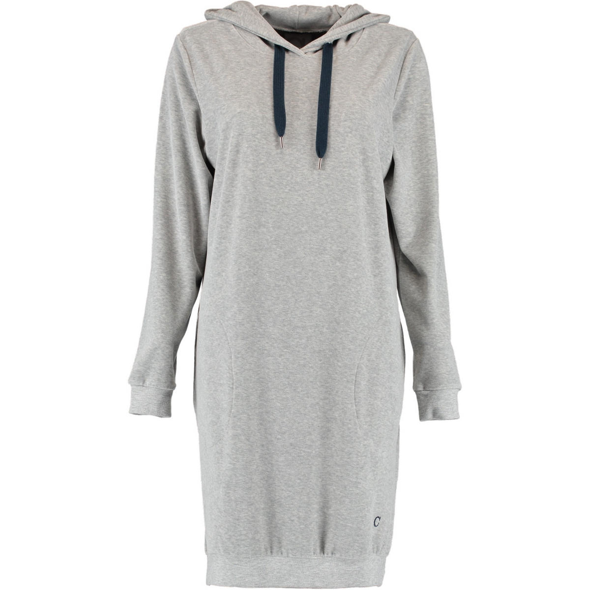 HOODIE DAMEN KAPUZE ACTIVE 820 GRAU-MELANGE-NAVY - 71 - Grau, Textil (XSnull) - Cawoe