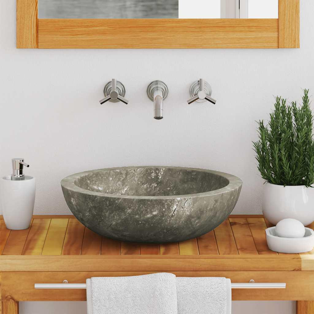 WASCHBECKEN Larue 40/40/12 cm - Grau, Stein (40/12/40cm) - Nettlife