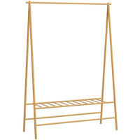 GARDEROBENSTÄNDER mit Schuhregal 116 x 43,5 x 160 cm Bambus Natural Wood - Braun, Holzwerkstoff (43.5/160/116cm) - Beauniv