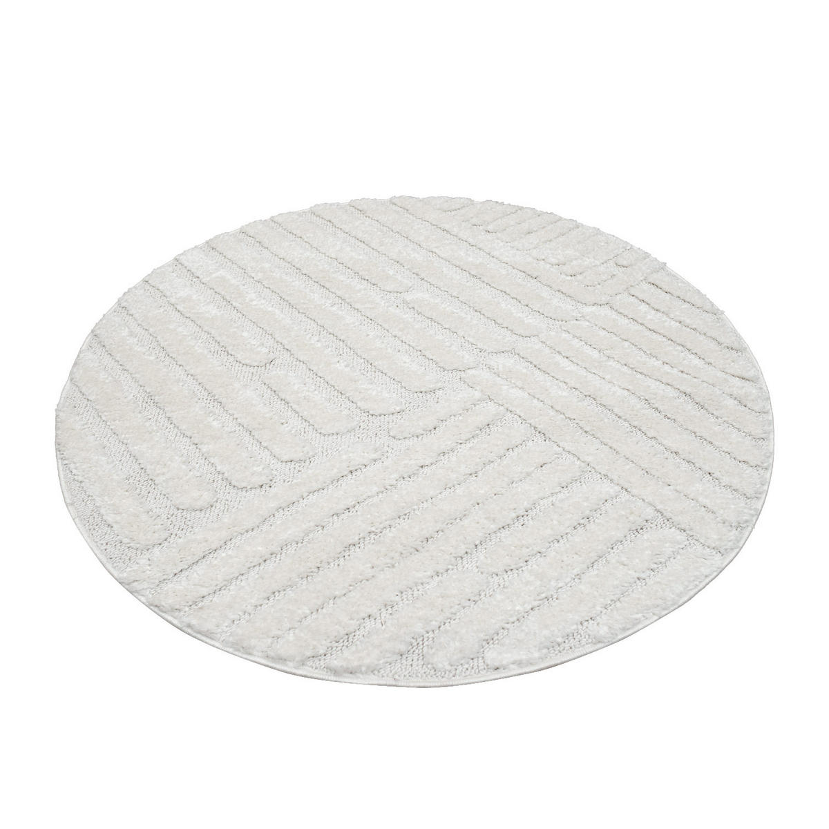 HOCHFLOR-TEPPICH Focus 749 Creme 200 cm rund - Creme, Textil (200/200cm) - carpet city