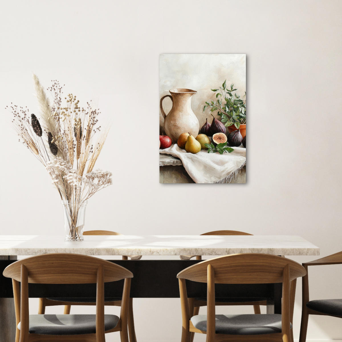 LEINWANDBILD Obst - Kräuter - Ländlich 40x60 cm - Naturfarben, Textil (40/60cm) - MuchoWow