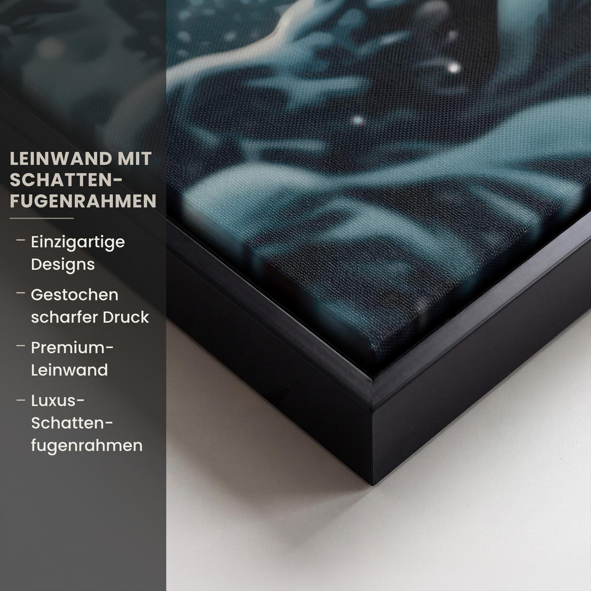 LEINWAND Bilder mit Rahmen - Hirsch - Weihnachten - Winter - Schnee - Weihnachtskranz - 40x60 - Dunkelbraun, Textil (40/60cm) - MuchoWow