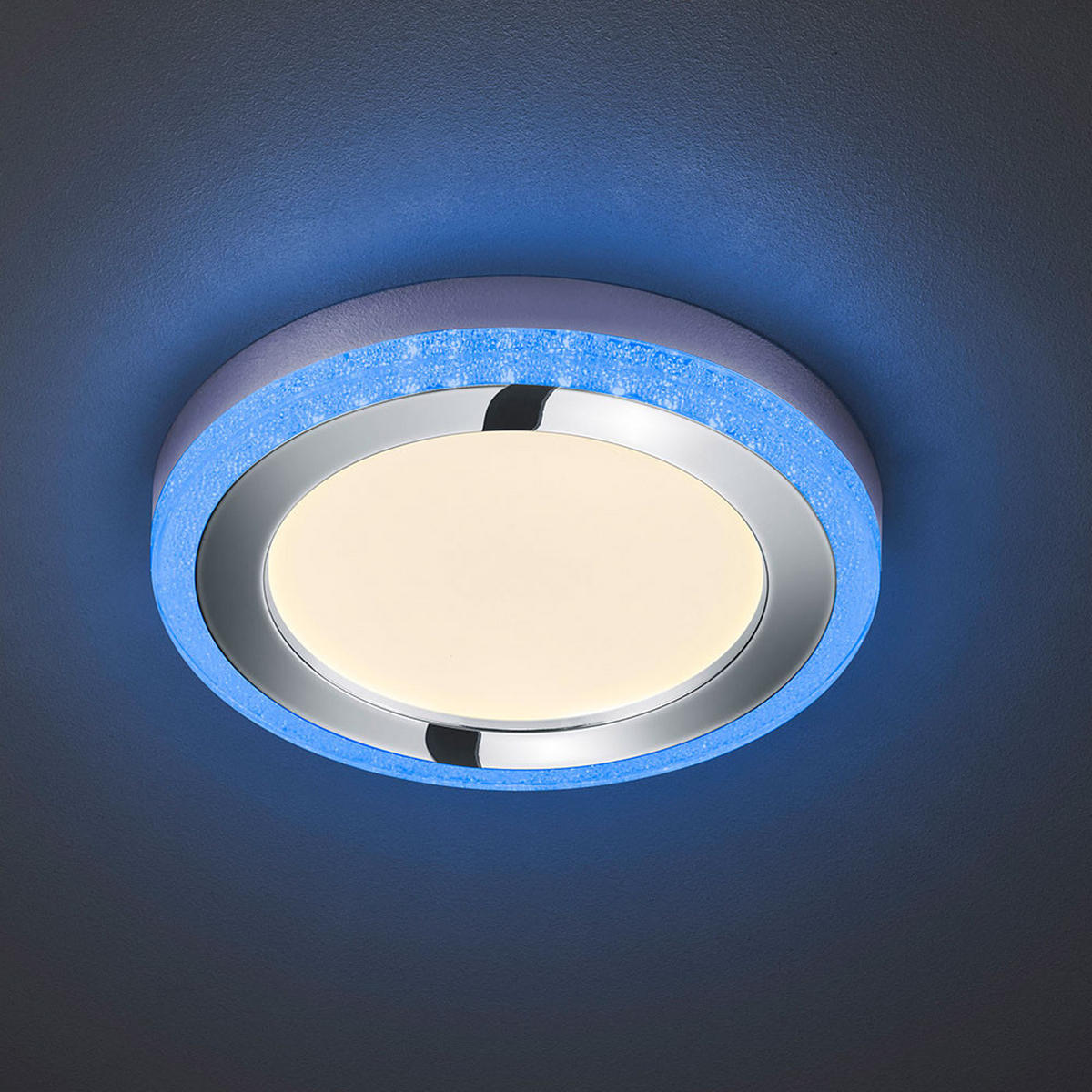 LED DECKENLEUCHTE SLIDE Weiß - Weiß, Kunststoff (40/40/4cm)