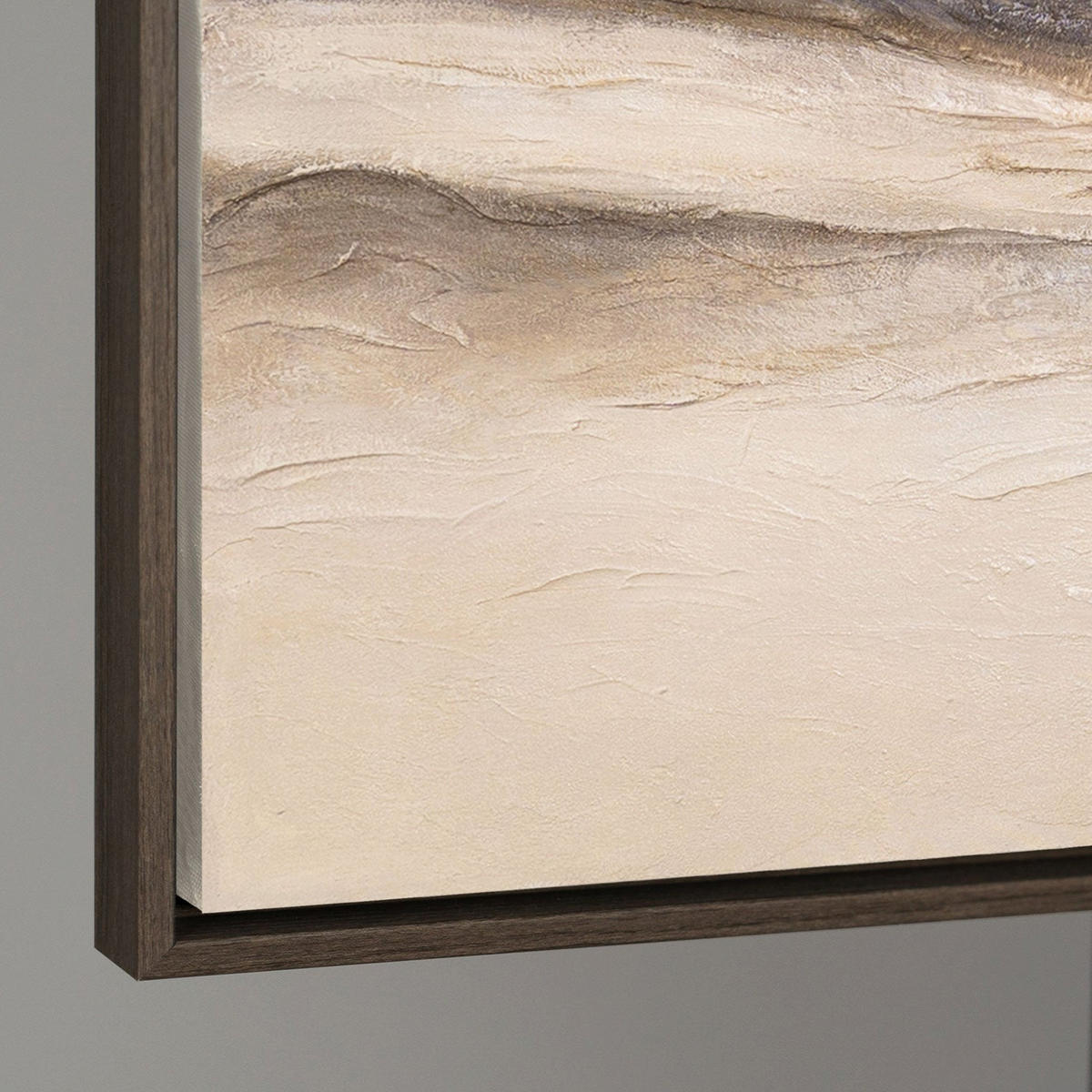 GEMÄLDE Spuren des Windes Schattenfugenrahmen Grau 140x70 cm - Grau, Holz (140/70cm) - YS-art gallery