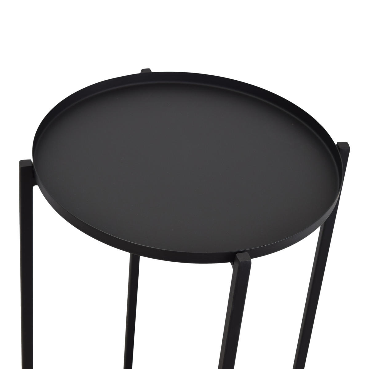 BLUMENTISCH Foldy Schwarz - Schwarz, Metall (30/30/70cm) - LOFT42