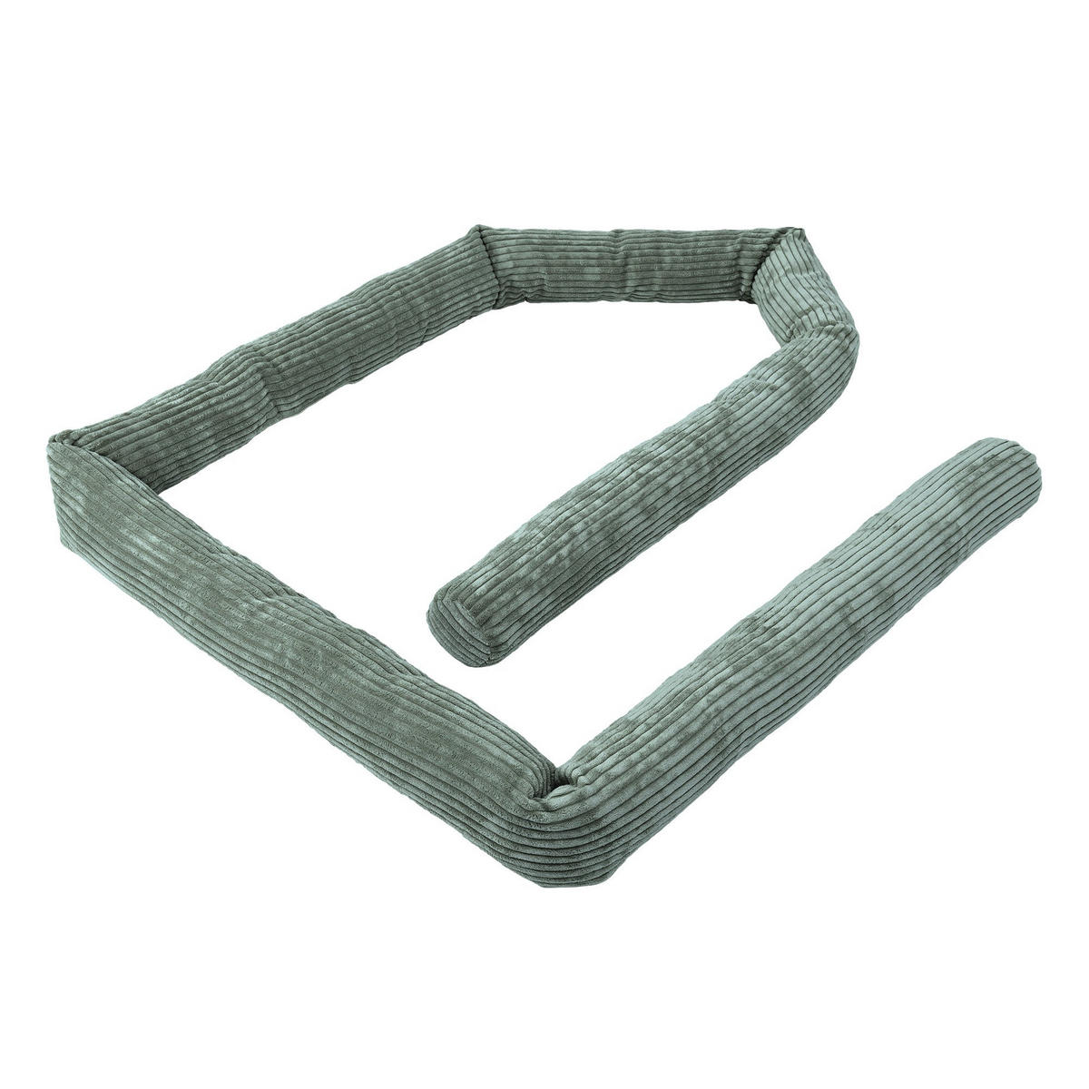 BETTUMRANDUNGSSCHUTZ Bettschlange aus Cord, 300 cm, Olivgrün - Grün, Textil - MeowBaby