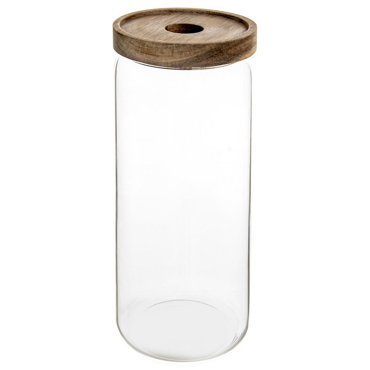 VORRATSGLAS Akaziendeckel 1,6 l Transparent - Transparent, Glas (10/23.5/10cm) - Orion 