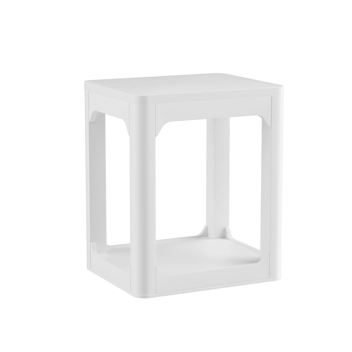 BEISTELLTISCH 2er-Set Weiß 2 Ebenen 50/40/60 cm - Weiß, Holzwerkstoff (50/40/60cm)