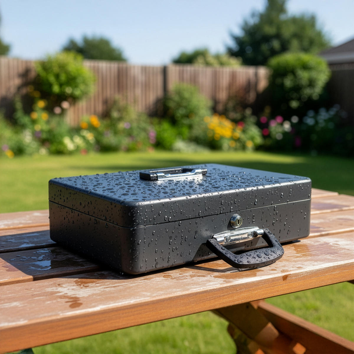 GELDKASSETTE - Grau, Kunststoff/Metall (37/10/28cm) - Relaxdays