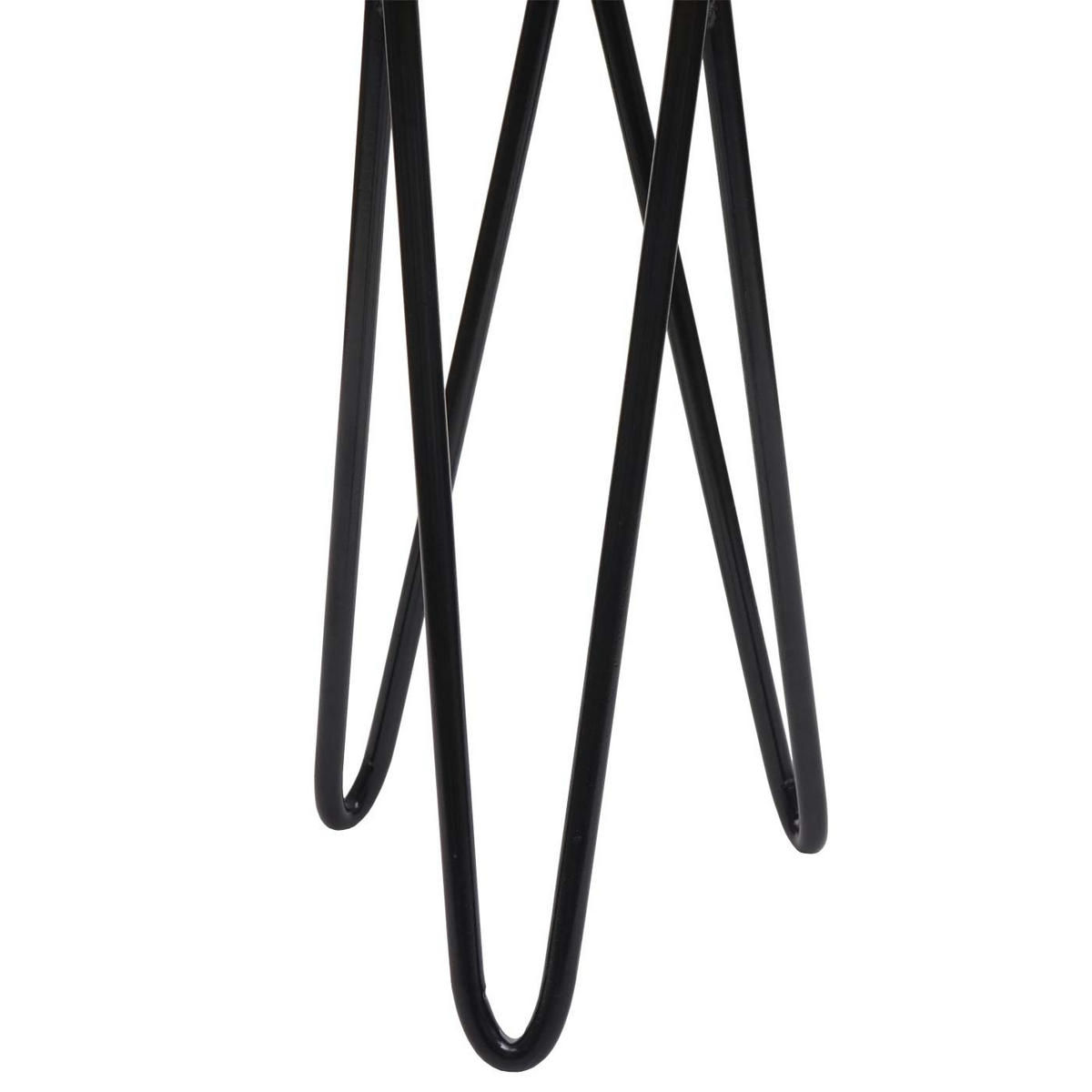 BEISTELLTISCH rund Dunkelbraun, Schwarz 2er-Set - Dunkelbraun/Schwarz, Holz (25/25/40cm) - MCW