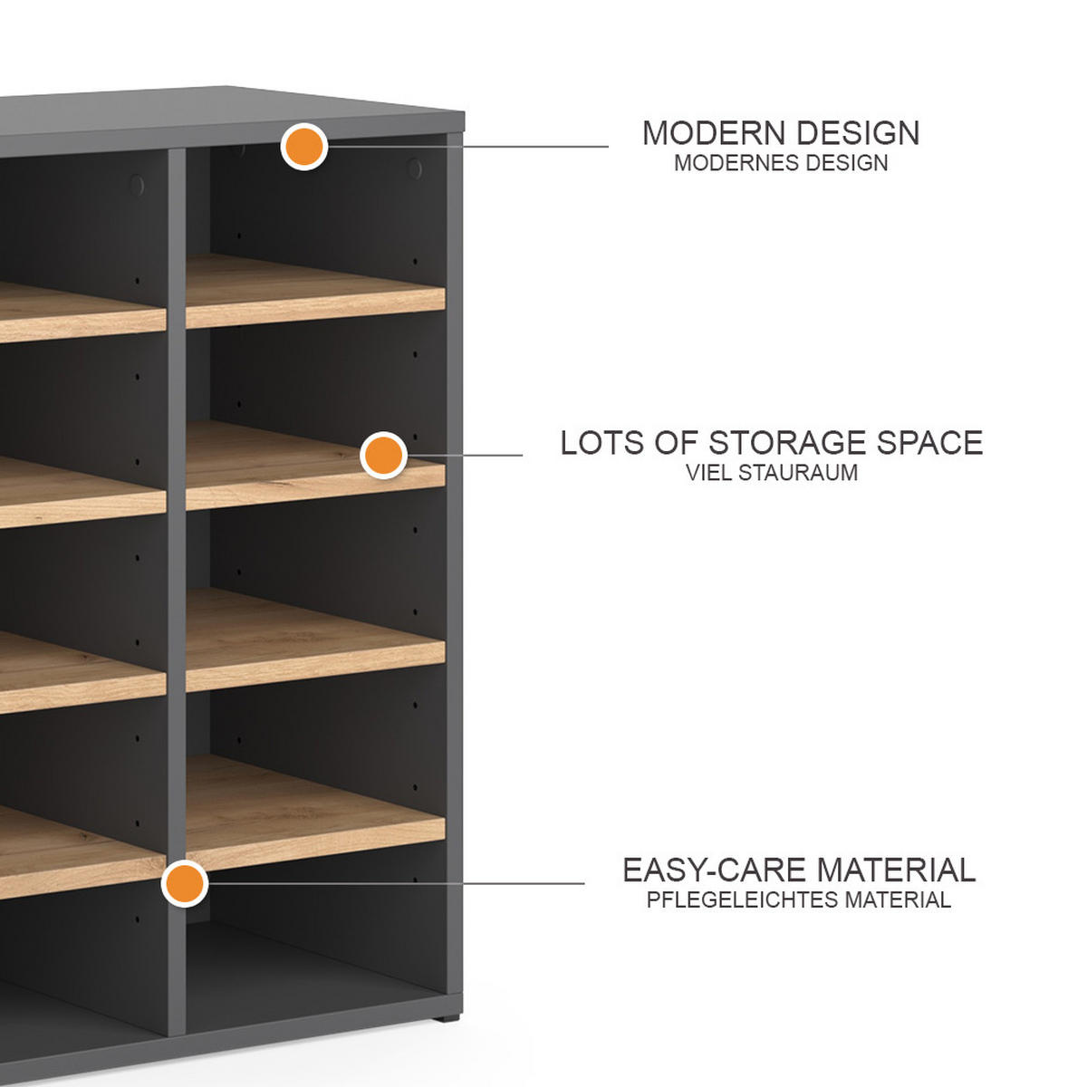 Honigeiche, Holzwerkstoff (104/65.5/30cm) - Vicco