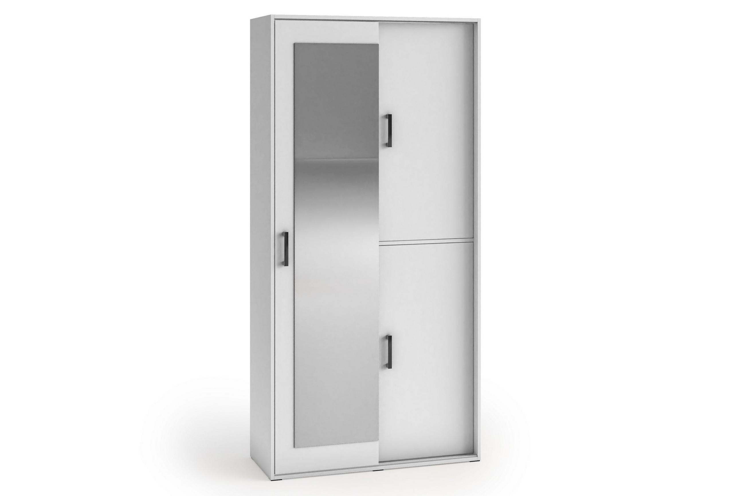 GARDEROBENSCHRANK BENVENO 100/21040 Modern Garderobenschrank Weiß - Weiß, Holzwerkstoff (100/210/40cm) - MASSENO
