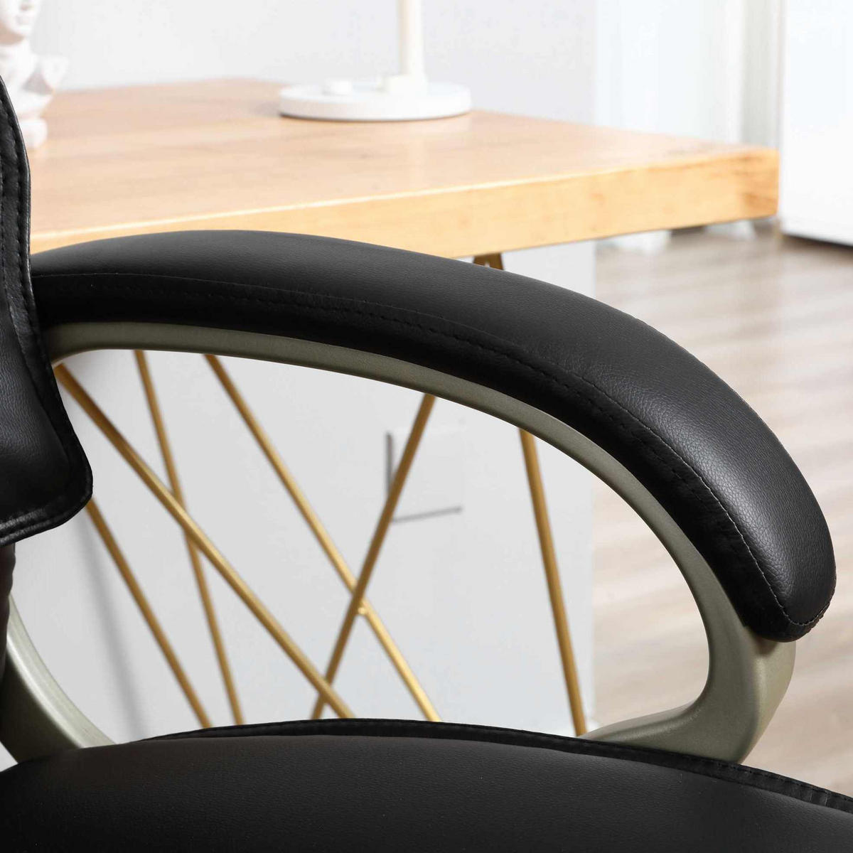 BÜROSTUHL in Schwarz 58x70x124 cm mit höhenverstellbarem Sitz und Wippfunktion - Schwarz, Metall (70/124/58cm) - IVMEU