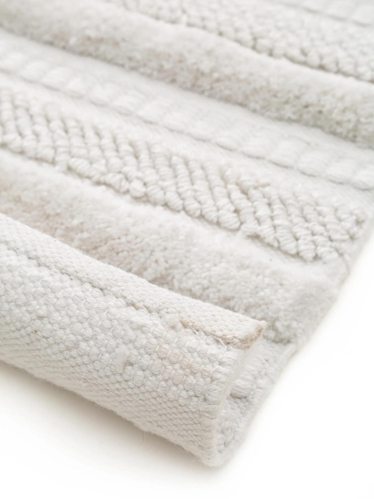 TEPPICH aus recyceltem Material Toni Ivory 160x230 cm - Creme, Textil (160/230cm) - benuta Pure