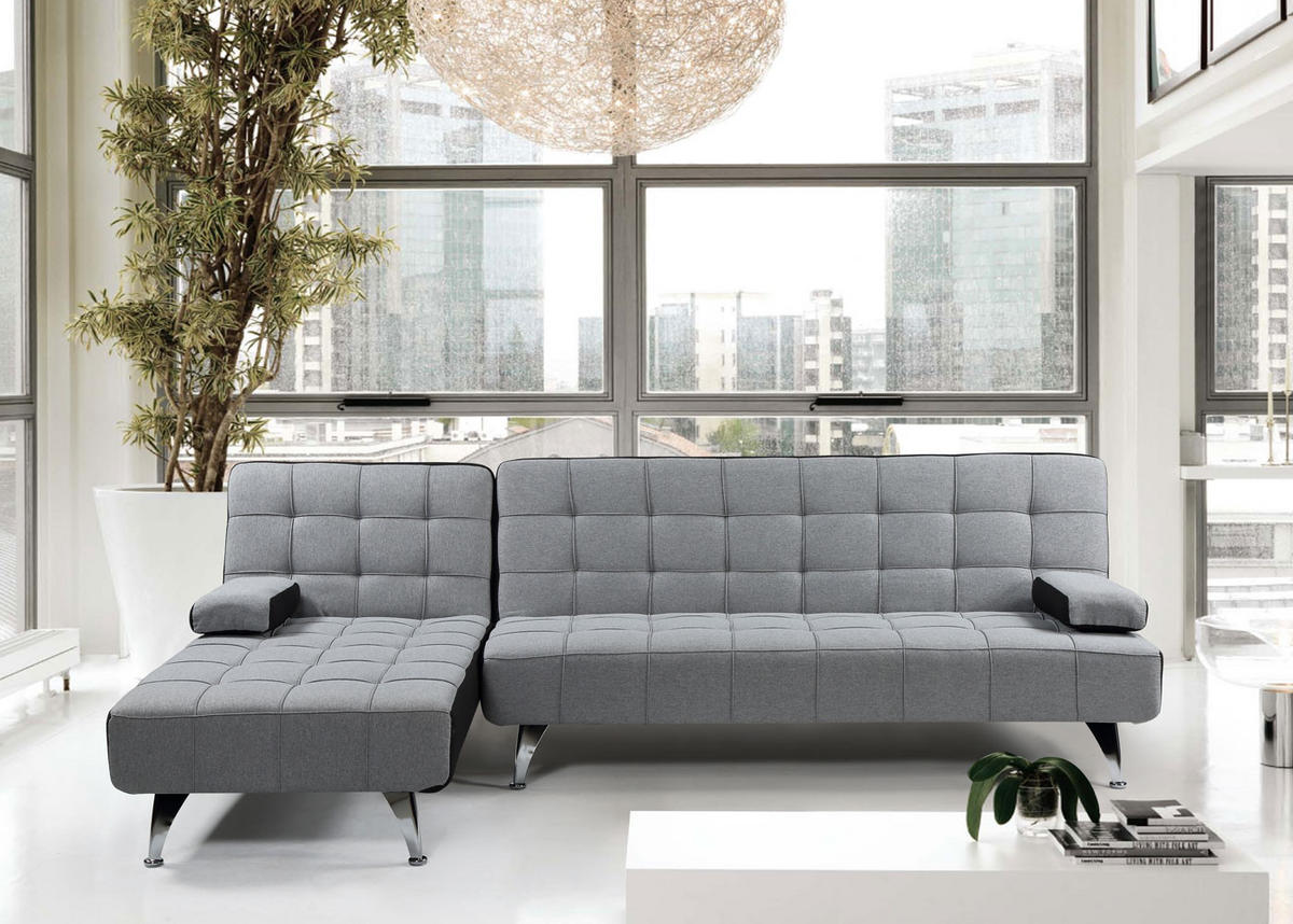 SCHLAFSOFA Hellgrau - Hellgrau, Textil (236/95cm) - MCW
