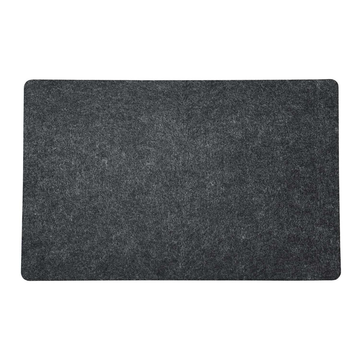 PLATZSETS, 10 Stück, Filz-Optik, dunkelgrau - 45 x 30 cm - Dunkelgrau, Textil (45/30/0.3cm) - Kesper