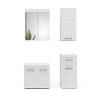 SADA NÁBYTKU DO KOUPELNY Luna Bílá - bílá, kompozitní dřevo (60/56/34cm) - Vicco