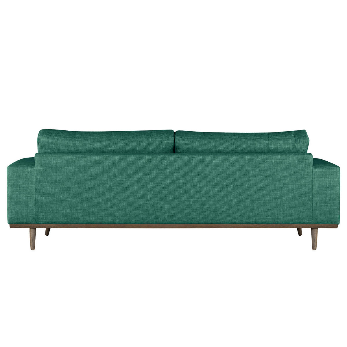 2-SITZER SOFA - Dunkelgrün/Eichefarben, Eichenholz/Textil (197/81/88cm) - home24