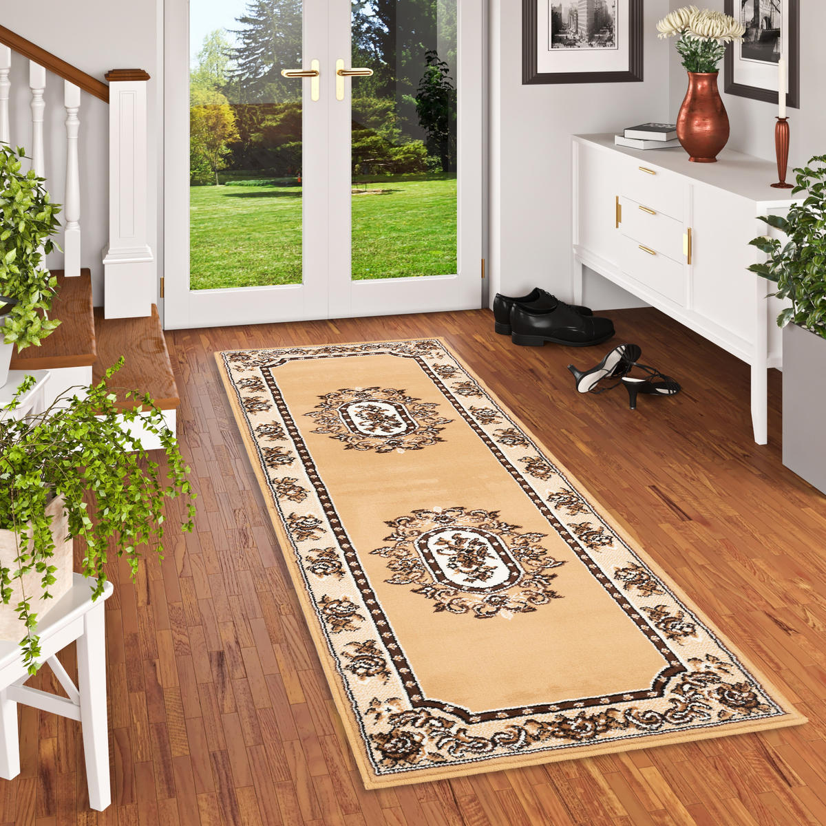 ORIENT VELOURS TEPPICH LÄUFER TRENDLINE - Beige, Textil (70/230cm) - Pergamon